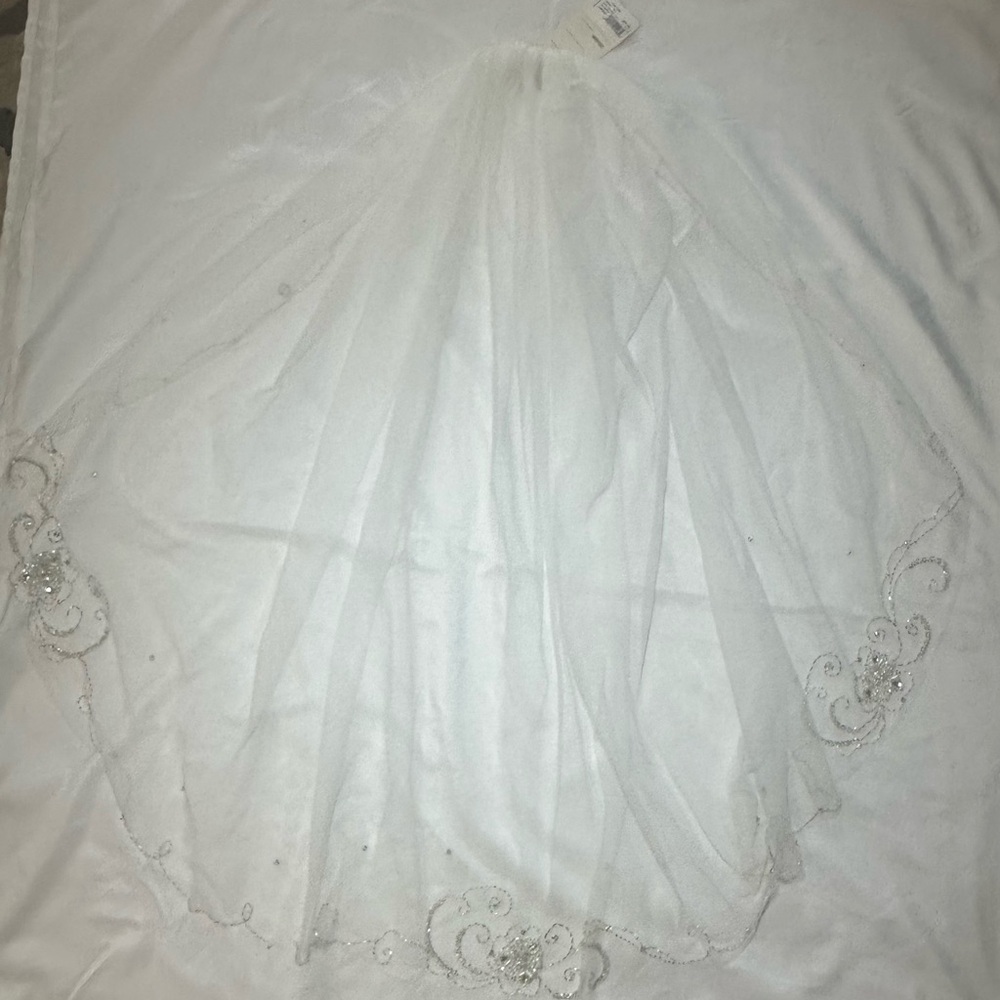 Elegant White Bridal Veil - Picture 2 of 7